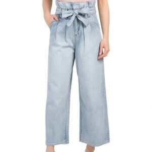 NWT BlankNYC Women’s Denim High Waist Paper bag Wide Leg Pleated Jeans SZ‎ 28